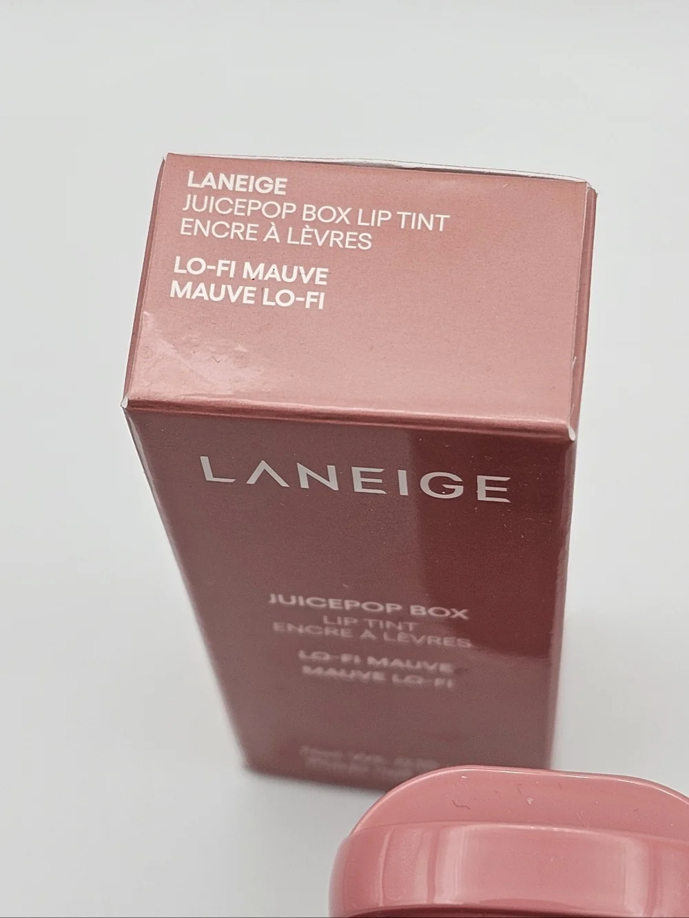 Laneige Juicepop Box Lip Tint is a water-to-oil lip stain Lo Fi Mauve, NIB